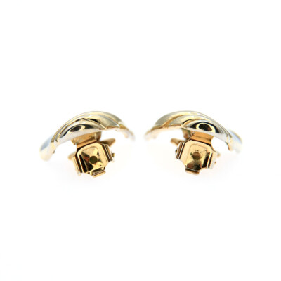 Boucles D'oreilles Clips Vintage Années 80 - Émail Vert & Laiton Doré - Bijou Rétro XL