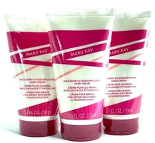 MARY KAY HAND CREAM WILD BERRY AND PASSIONFLOWER~LOTION~LOT OF 3~FULL SIZE!