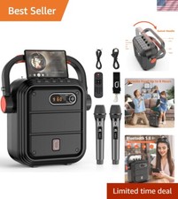 15W Wireless Karaoke Speaker with Dual Microphones - Perfect for Gatherings