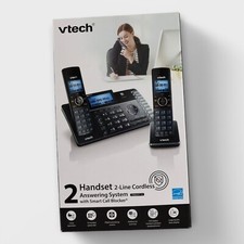 Vtech 2-Line 2 Handset Cordless Phone w/ Answering System  Smart Call Blocker 