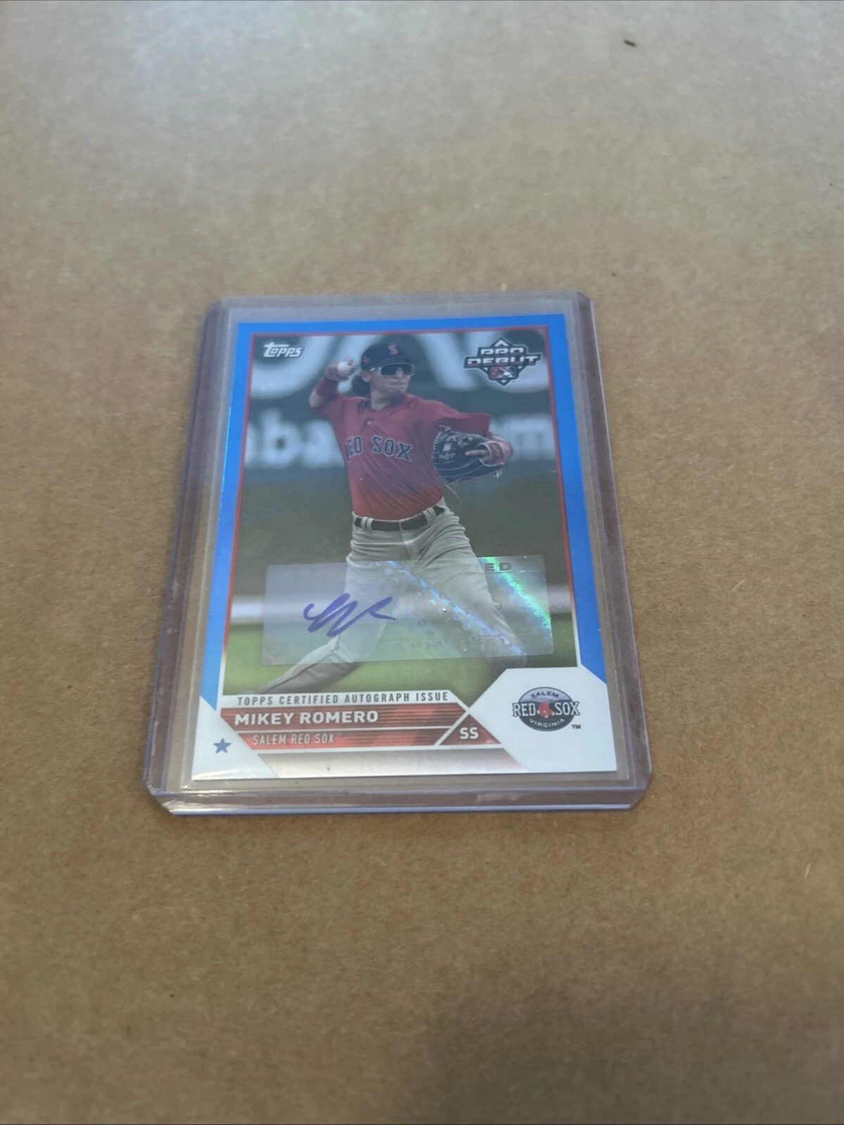 2023 Topps Pro Debut Mikey Romero Blue Foil Auto 29/150