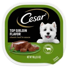 Cesar Classic Loaf in Sauce Top Sirloin Flavor Wet Dog Food 3.5oz LOT OF 6