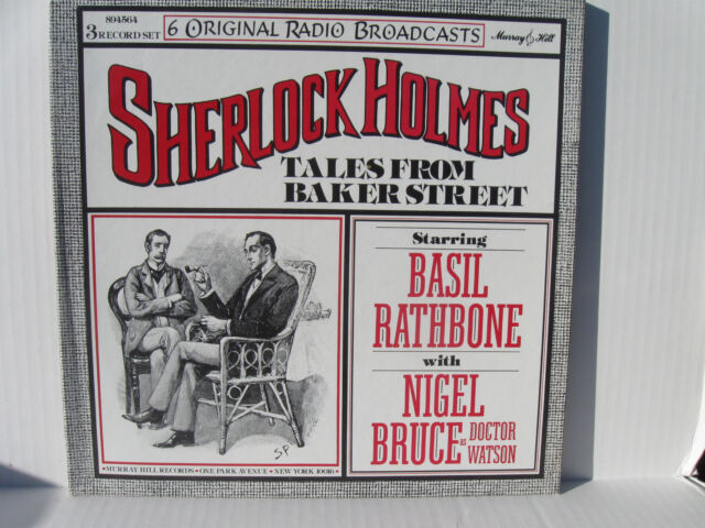 Sherlock Holmes TALES FROM BAKER STREET Basil Rathbone & Nigel Bruce 3 LPs MINT!