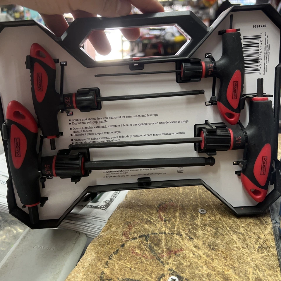 NEW MINTCRAFT 8 PC DELUXE T HANDLE SAE BALL END HEX ALLEN WRENCH SET 9391749 - Image 2 of 2