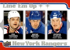 GRETZKY/TIKKANEN/FLATLEY 2025-26 UD Rangers Centennial Line 'em Up #LE ID:165165