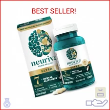 NEURIVA Ultra Decaffeinated Clinically Tested Nootropic Brain Supplement for Men