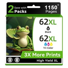 For HP 62 XL Ink Cartridges for HP 62XL Officejet 5740 250 Envy 7645 7640 5660