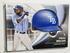 Vidal Brujan 2022 Topps Update Commemorative Batting Helmet Relic #BH-VB Rays