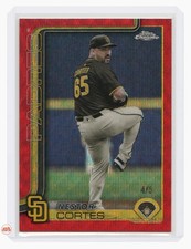 2025 Topps Chrome Update Nestor Cortes Red Wave Refractor #USC130 4/5