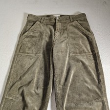 Anthropologie Pilcro Pants Womens 29 Olive Green Wanderer Corduroy Straight Leg