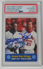 MARK McGWIRE SAMMY SOSA Signed Autograph 2000 Topps Combos Card TC6 PSA 10 Auto