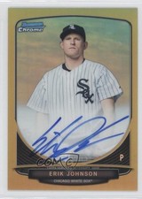 2013 Bowman Chrome Prospects Gold Refractor 46/50 Erik Johnson #BCA-EJ Auto 2u8