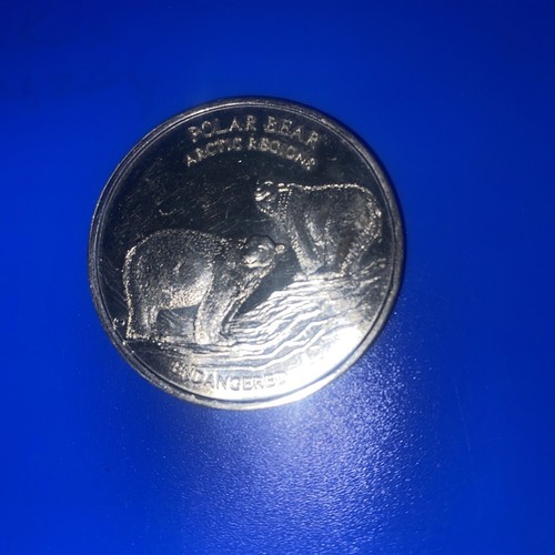 Polar Bears Post Cereal Prize Endangered Species of The World Aluminum Token
