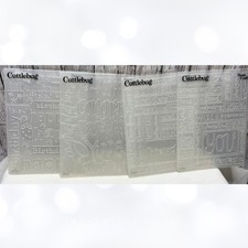 Cuttlebug BIRTHDAY CONGRATS Greetings Embossing Folders Lot of 4