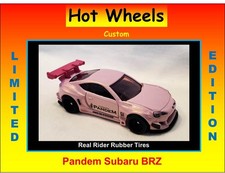 Neumáticos de goma Hot Wheels Pandem Subaru BRZ Car Custom Pink Premium Real Rider