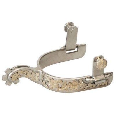 Weaver Leather Ladies' Show Spurs w/ Floral Design 1-1/2'' Shank