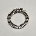 18" Navajo Bench Bead Necklace Sterling Southwest Squash Pawn Dark Oxidized 6mm — photo 9