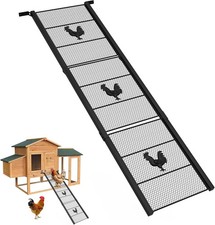 Metal Chicken Coop Ramp Ladder Length Adjustable Henhouse Heavy Duty Coop Ramp