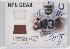 2012 National Treasures Dual Materials Signatures 9/49 Dwayne Allen #13 Auto 0s3