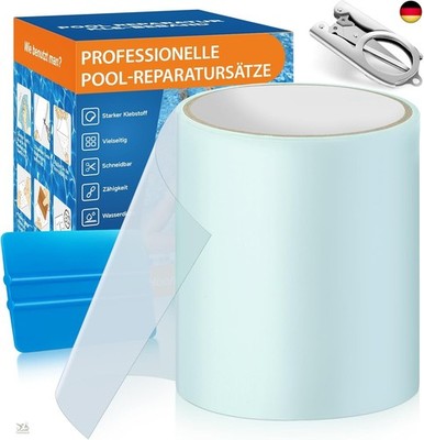 AQhui Pool Repair Kit, Transparent Underwater Tape, 10 cm x 250 cm, Pool