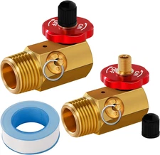 2 Pack Air Tank Manifold with Fill Port, Aluminum Knob,Safety Valve and Relief B