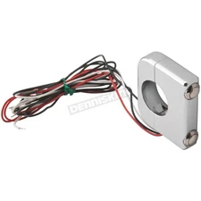 Bikers Choice Chrome Oval Mini Push Button for 1" Handlebar - 370268