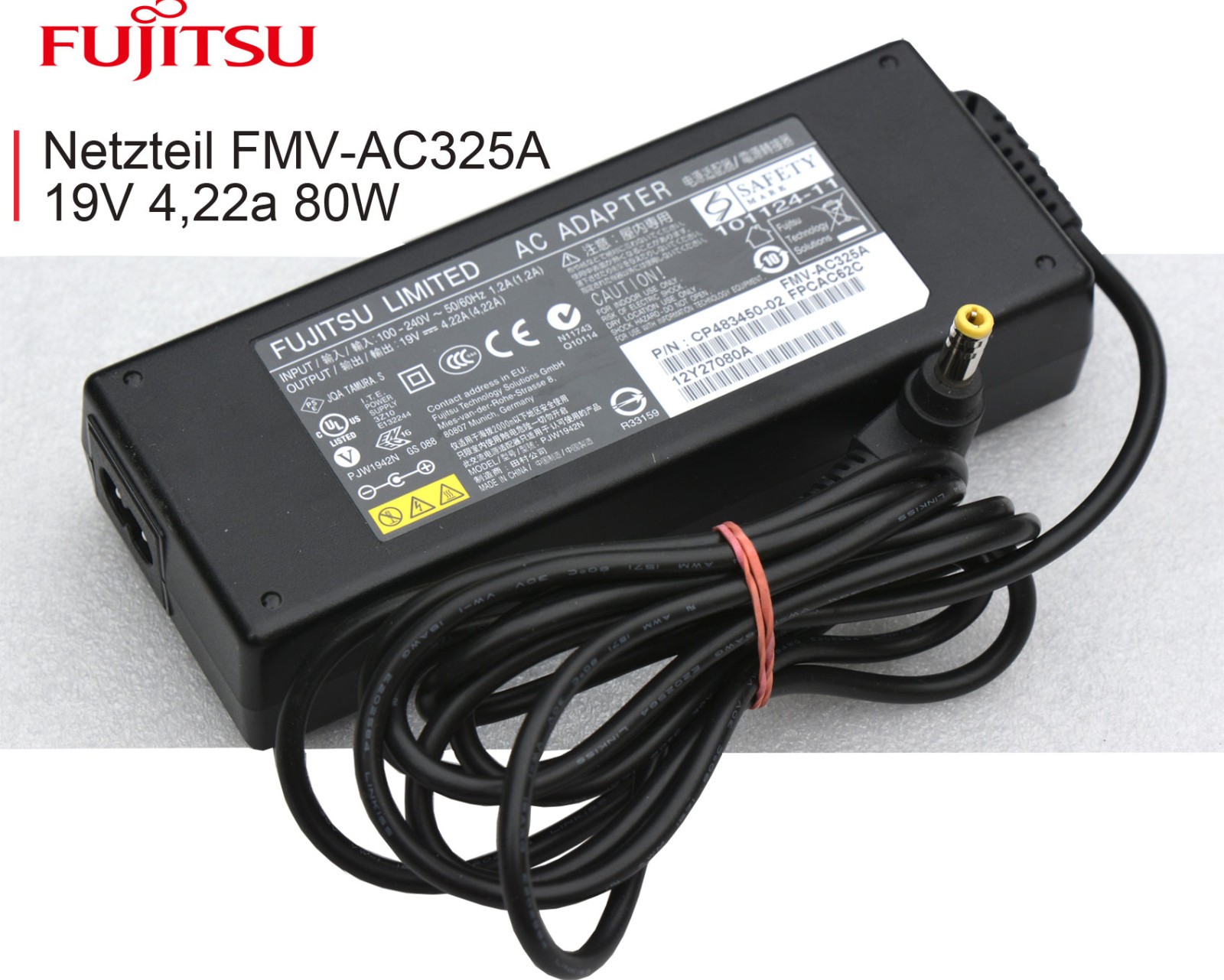 Celsius Power Supply 80W 19V 4,22A Fujitzu 5,5 -2, 5cm Lifebook Esprimo Mobile