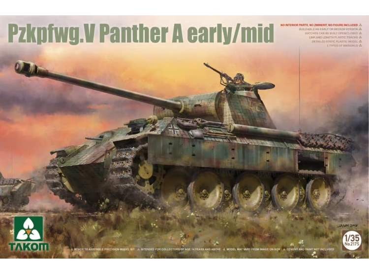 Takom TAK2175 1/35 - PzKpfw V Panther A Early/Mid