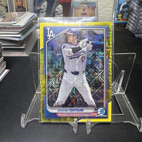 2024 Bowman Chrome - Shohei Ohtani #85 Yellow Mojo Refractor 25 /75