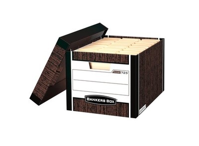 Bankers Box 12-Pack R-Kive Heavy Duty File Storage Boxes with Lids, FastFold ...