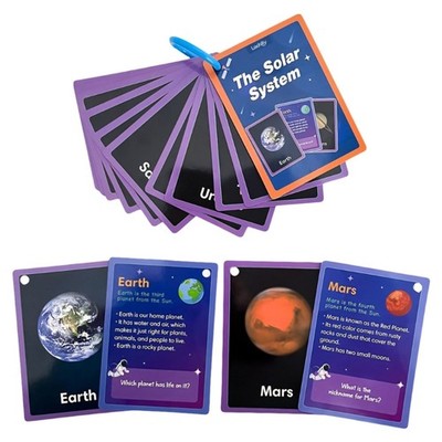 15Pcs Double Sided Space Planet Learning Cards For Kids Student Early Education