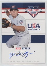 2017 USA Baseball Stars & Stripes CNT Signatures /499 Mike Rivera #18 Auto 0l2