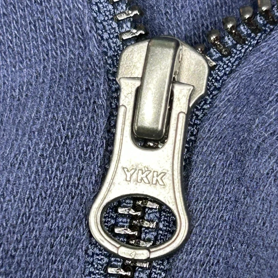 Caslon Sweatshirt Moto Womens Medium Blue Long Sleeve Full Zip Relaxed Fit Soft - Image 3 of 4