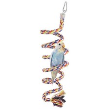 Bird Rope Perch Swing Bird Spiral Rope Perch 59 Inch Rainbow