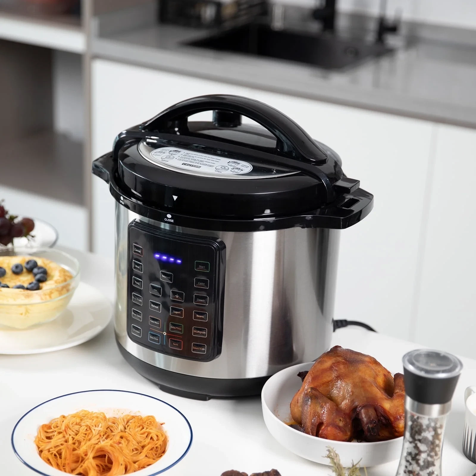 8Qt Electric Pressure Cooker Stainless Steel Instant Multi Cooker