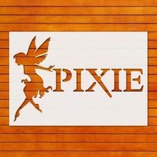 Pixie Fairy Design Clear Plastic Stencil Template for DIY Wall Art - StencilAir