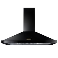 Rangemaster 90cm Chimney Cooker Hood - Black & Brass RHDC90BLB