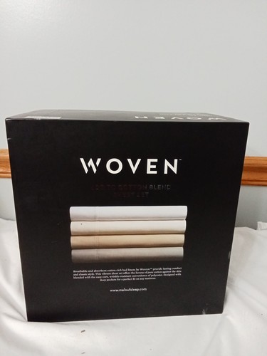 Malouf Woven 600 TC Cotton Blend Sheet Set King Size 4 piece Ash New - Picture 7 of 13