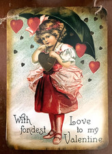 DIY XL Retro Valentines Banner Valentines Garland Victorian Valentines Day