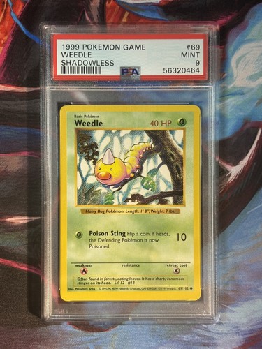 Weedle (Shadowless) graded PSA 9 for sale on eBay