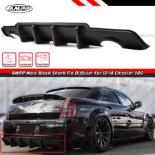 FOR 2012-2014 CHRYSLER 300 300S AMPP MATTE BLACK SHARK FIN REAR BUMPER DIFFUSER