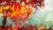 Landscape leaves fall painting shapes swirls Custom Gaming Mat Desk