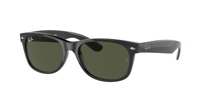 【新品未開封】Ray-Ban  WAYFARER グリーンレンズ M Ray-Ban New Wayfarer Polished Black/G15 Green 52 mm Sunglasses