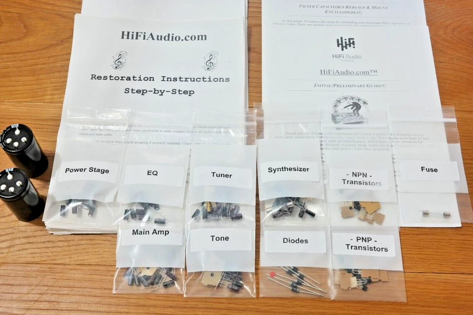 REALISTIC STA-2600 reconstrucción restauración recapitulación actualización kit reparación filtro condensador Foto 2 de 4