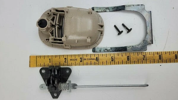 2002-2007 Buick Rendezvous Glove Box Latch Handle Beige with Screws OEM - Image 3 of 3