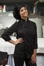 Giacca Cuoco Casacca Chef Donna Uomo Cucina Camicia da Lavoro Manica lunga