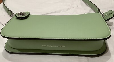 Coach Pistachio Green Penn Leather Shoulder Bag Purse Wristlet NEW
