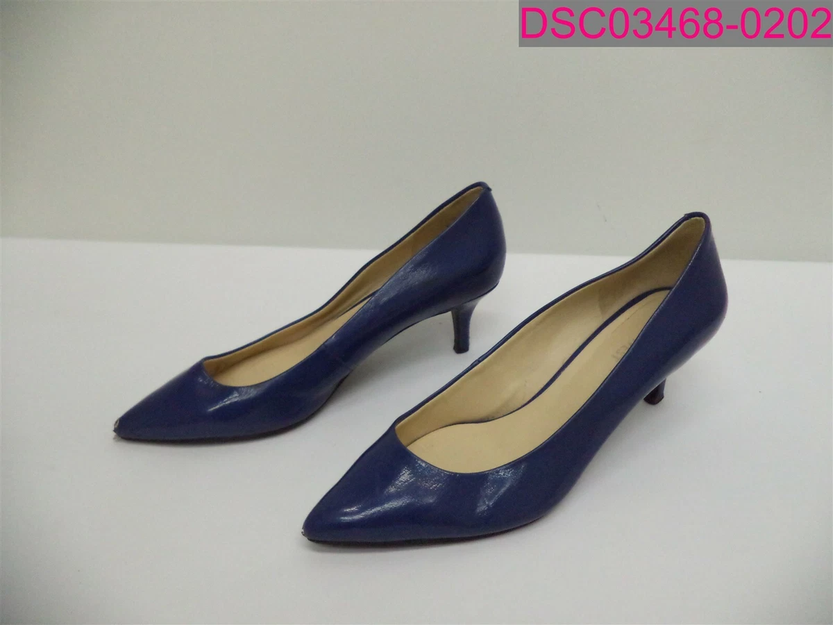 Size 7.5 Women s Nine West XEENA Pointed Toe Low Pump Heels Blue