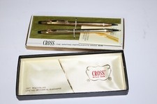 NOS Cross 6601, 12 KT. Gold Filled set ball pen pencil w/ monogram "G" on pocket