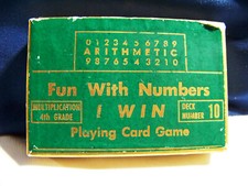Vintage 1951 Fun With Numbers Game Multiplication 10 Mathematics Flash Cards